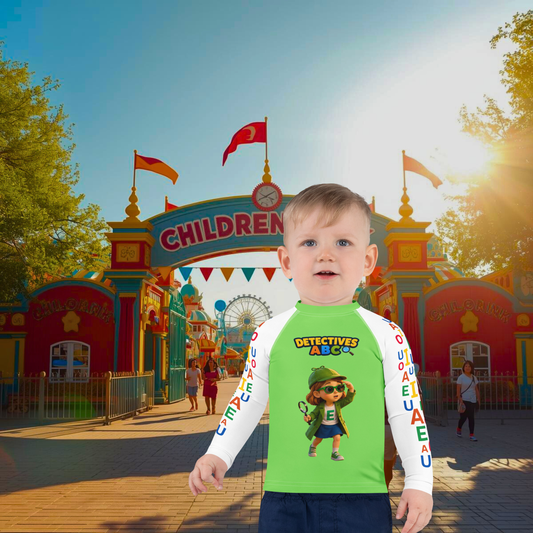 Camiseta compresión infantil Encuentra tu vocal favorita: E de Elena