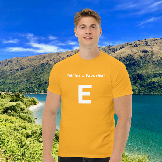 Camiseta clásica unisex adultos Mi letra favorita E