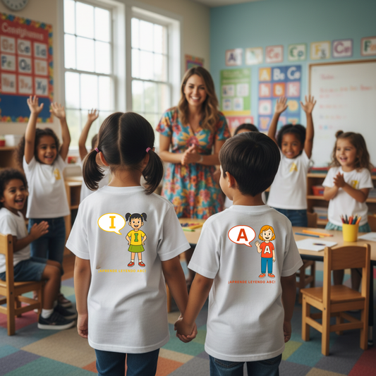 Camiseta infantil educativa Aprende leyendo I