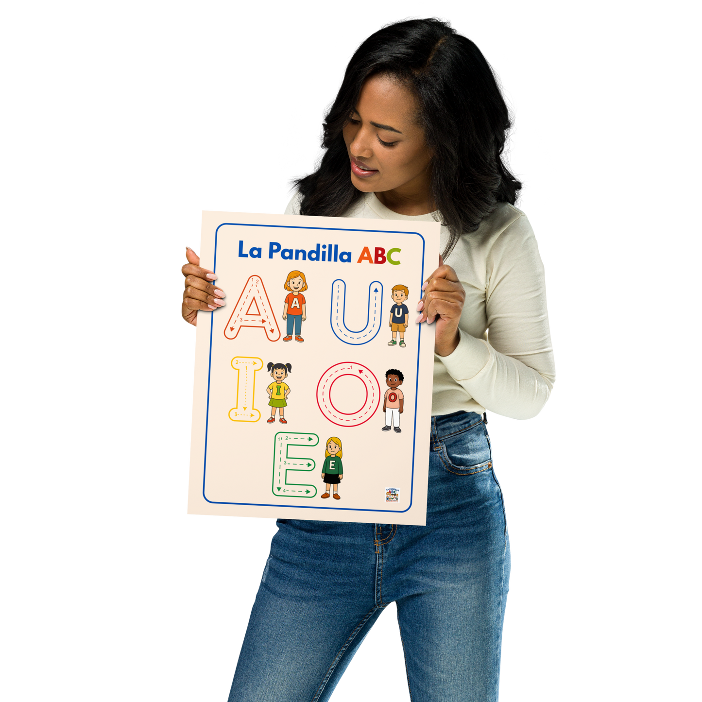 Póster Educativo: Aprende el Trazo de las Vocales