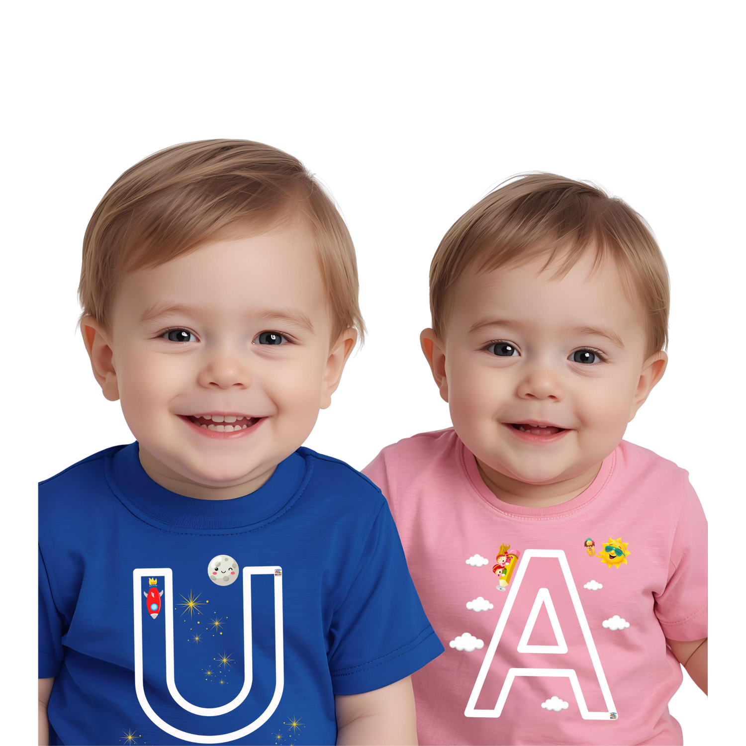 d- Colección camisetas educativas bebé Crece con La Pandilla ABC