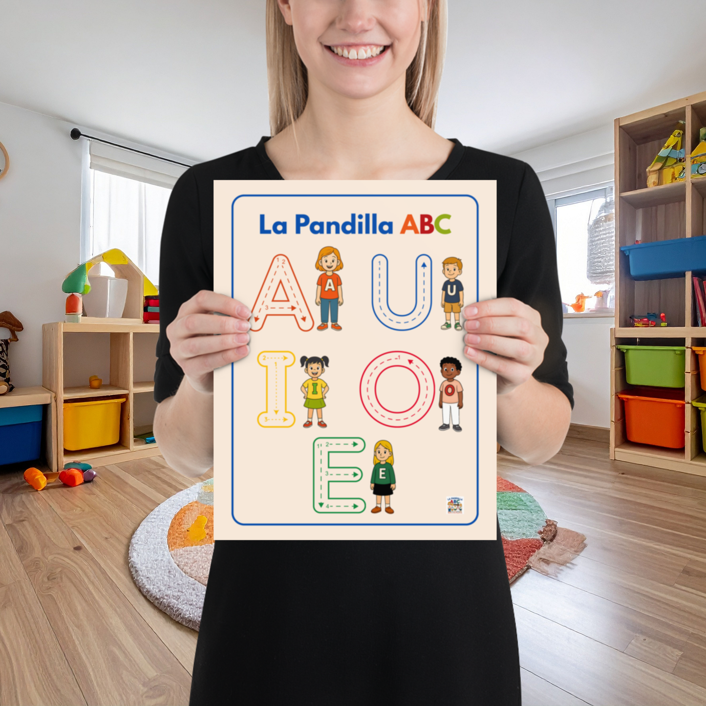 Póster Educativo: Aprende el Trazo de las Vocales