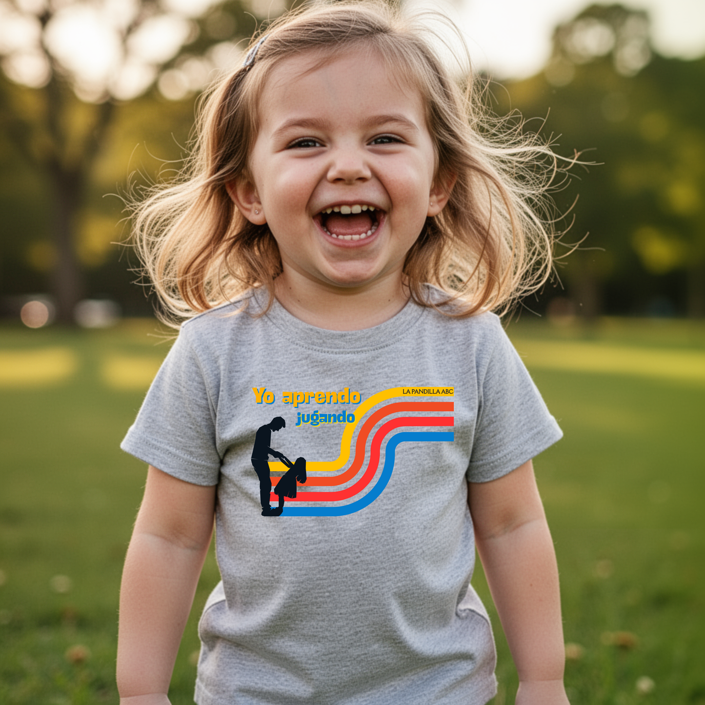 Camiseta infantil Yo aprendo jugando padre-hija