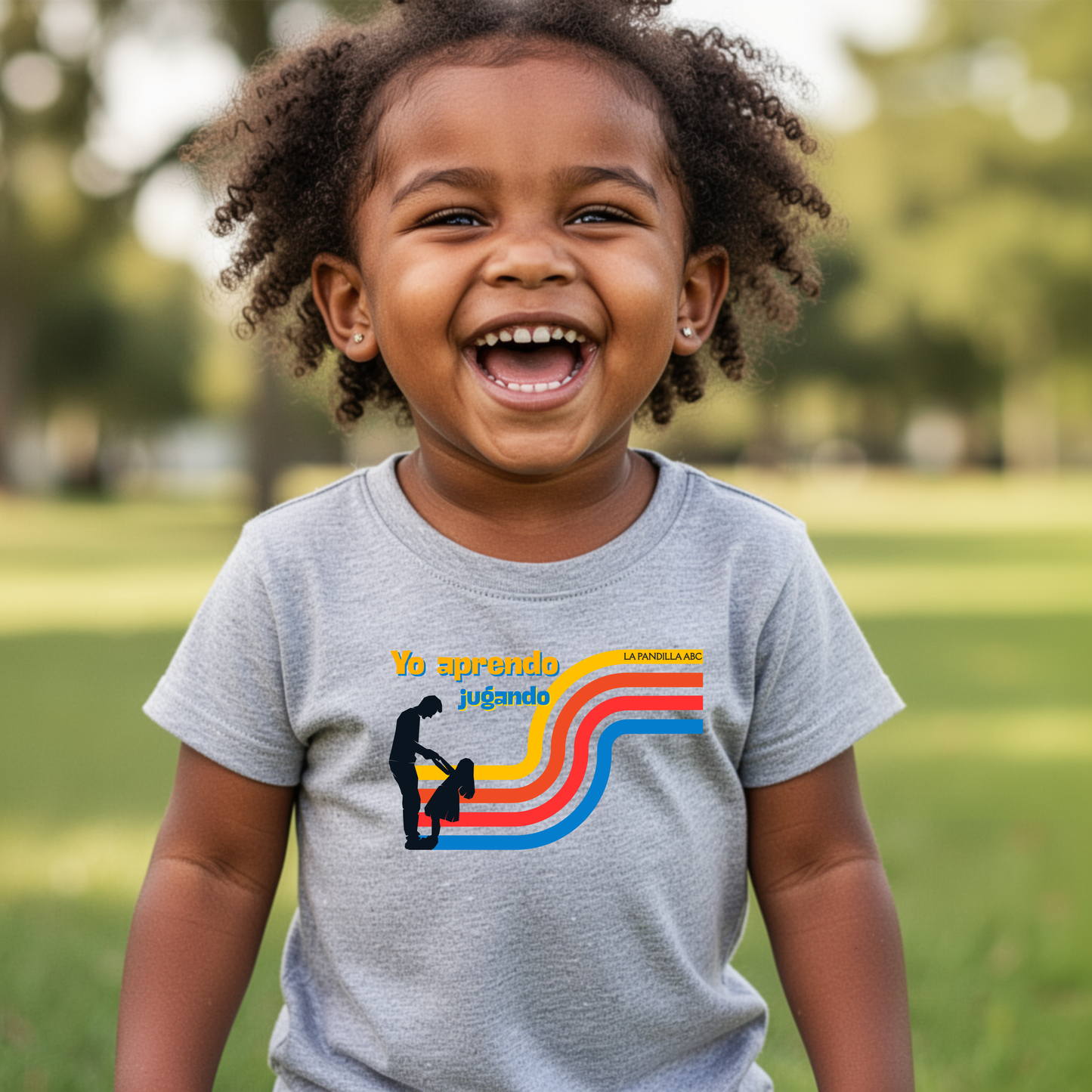 Camiseta infantil Yo aprendo jugando padre-hija