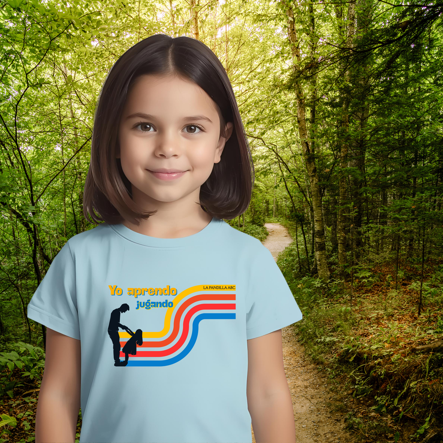 Camiseta infantil Yo aprendo jugando padre-hija
