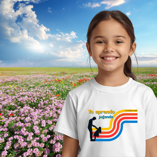 Camiseta infantil Yo aprendo jugando padre-hija