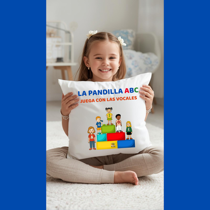 Funda de Cojín educativo Juega con las vocales - Regalo especial