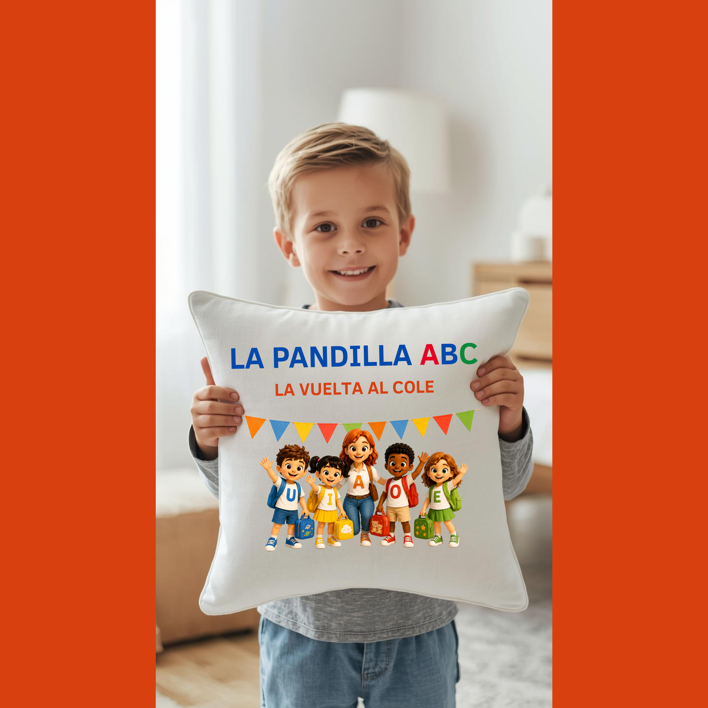 Funda de Cojín educativo La vuelta al cole - Regalo especial