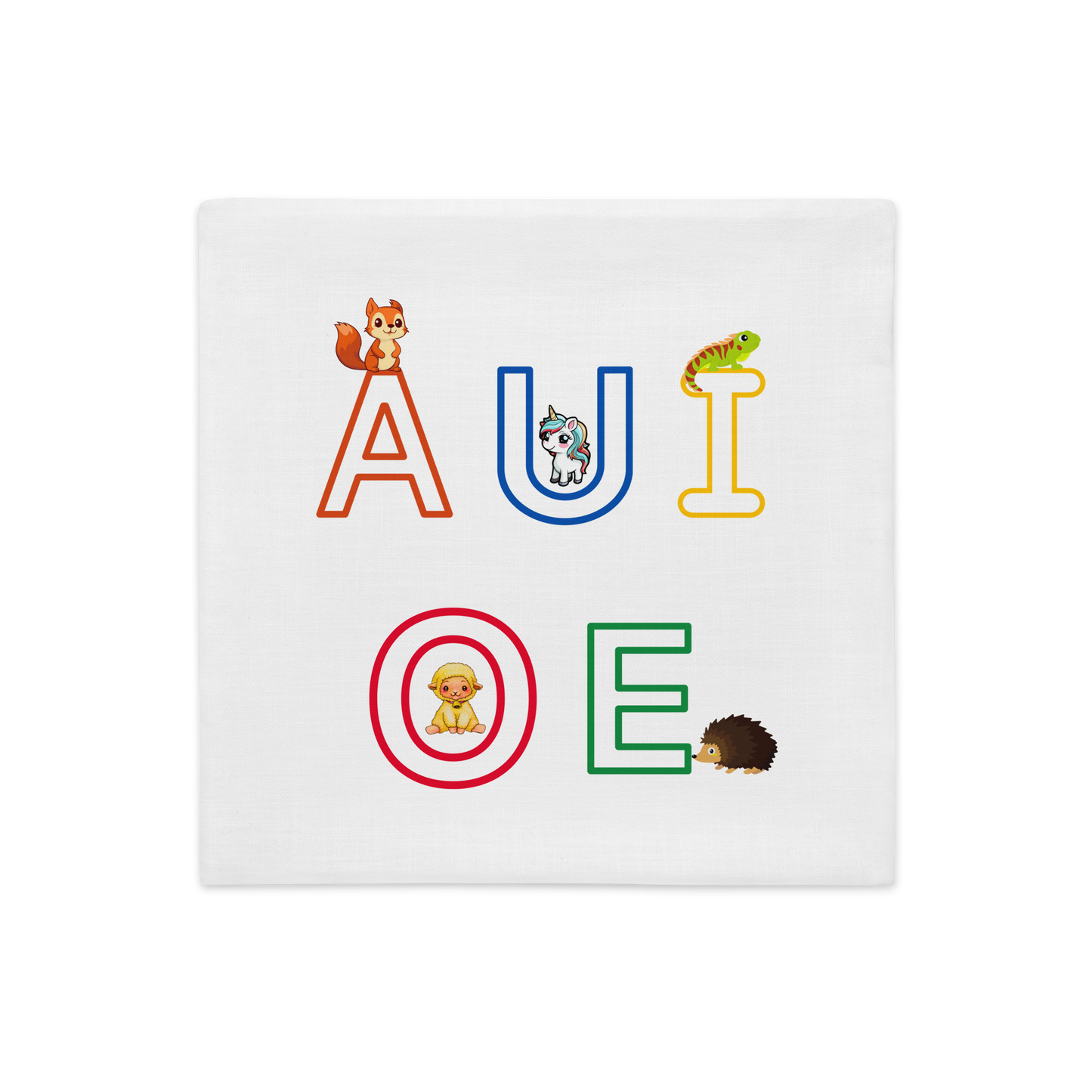 Funda de Cojín educativo Juega con las vocales - Regalo especial