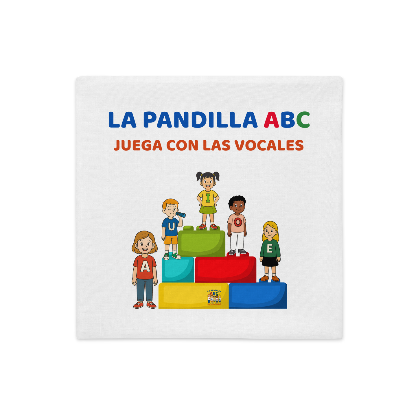 Funda de Cojín educativo Juega con las vocales - Regalo especial