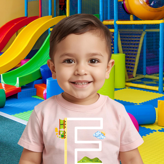Camiseta infantil educativa bebé Crece con La Pandilla ABC-E