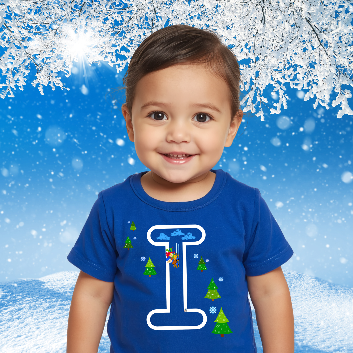 Camiseta infantil educativa bebé Crece con La Pandilla ABC-I