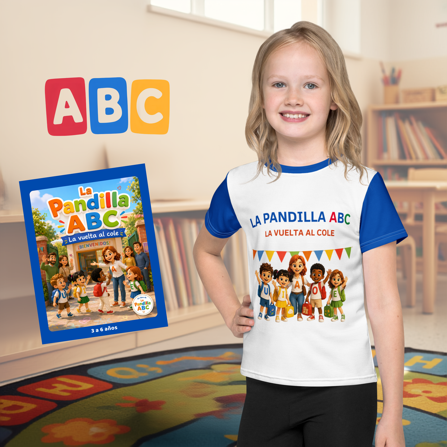 Camiseta educativa infantil Aprende leyendo La vuelta al cole