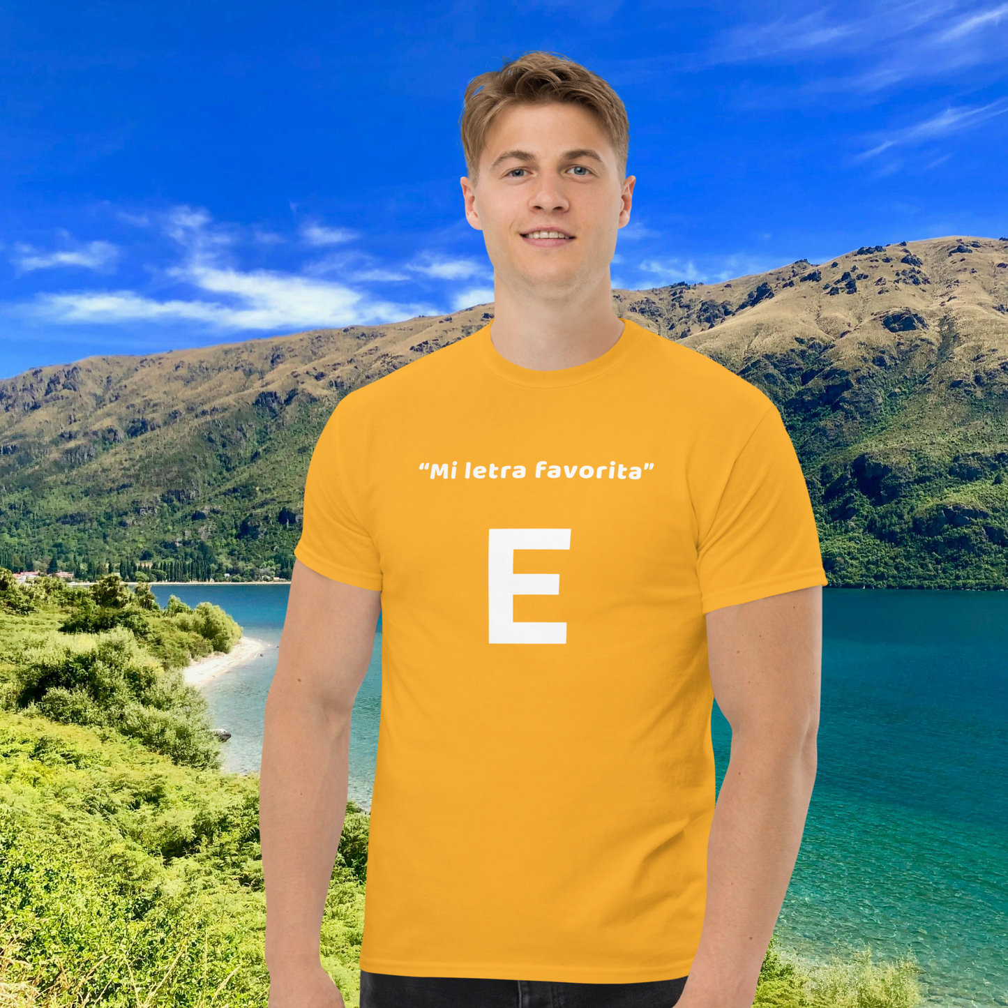 Camiseta clásica unisex adultos Mi letra favorita E
