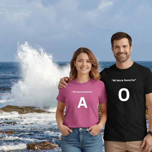 Camiseta clásica unisex adultos Mi letra favorita O