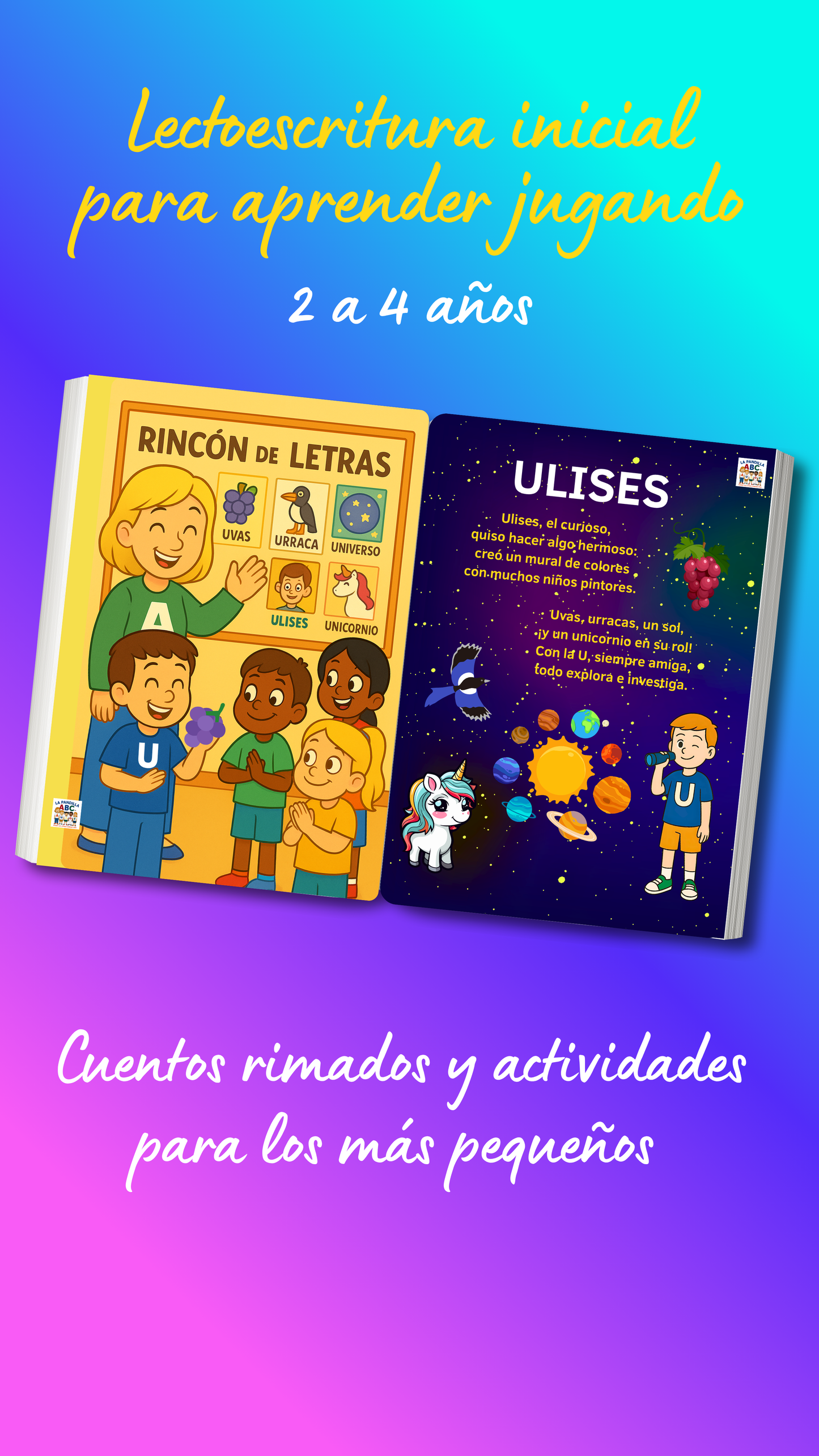 Libro infantil La Pandilla ABC Juega con las vocales