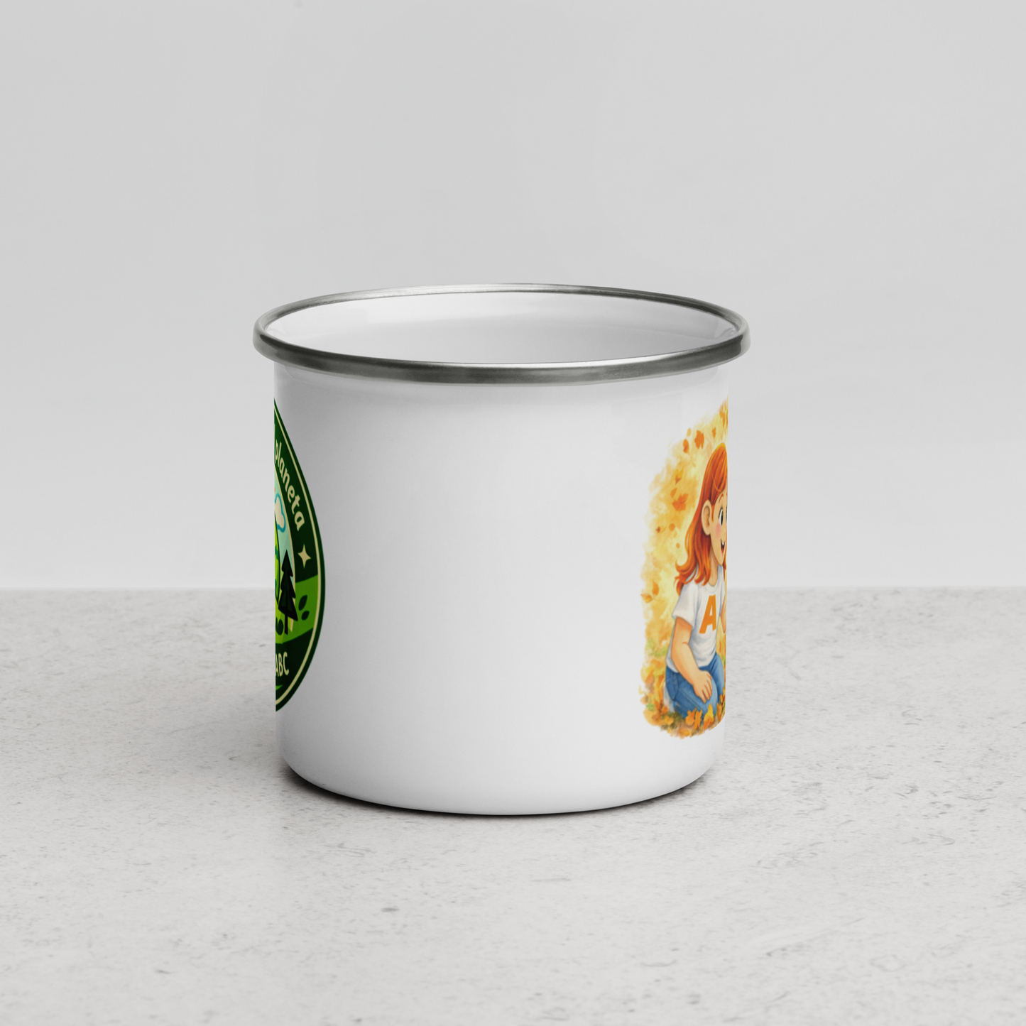 Taza esmaltada La Pandilla ABC – Pequeños Guardianes del Futuro /A