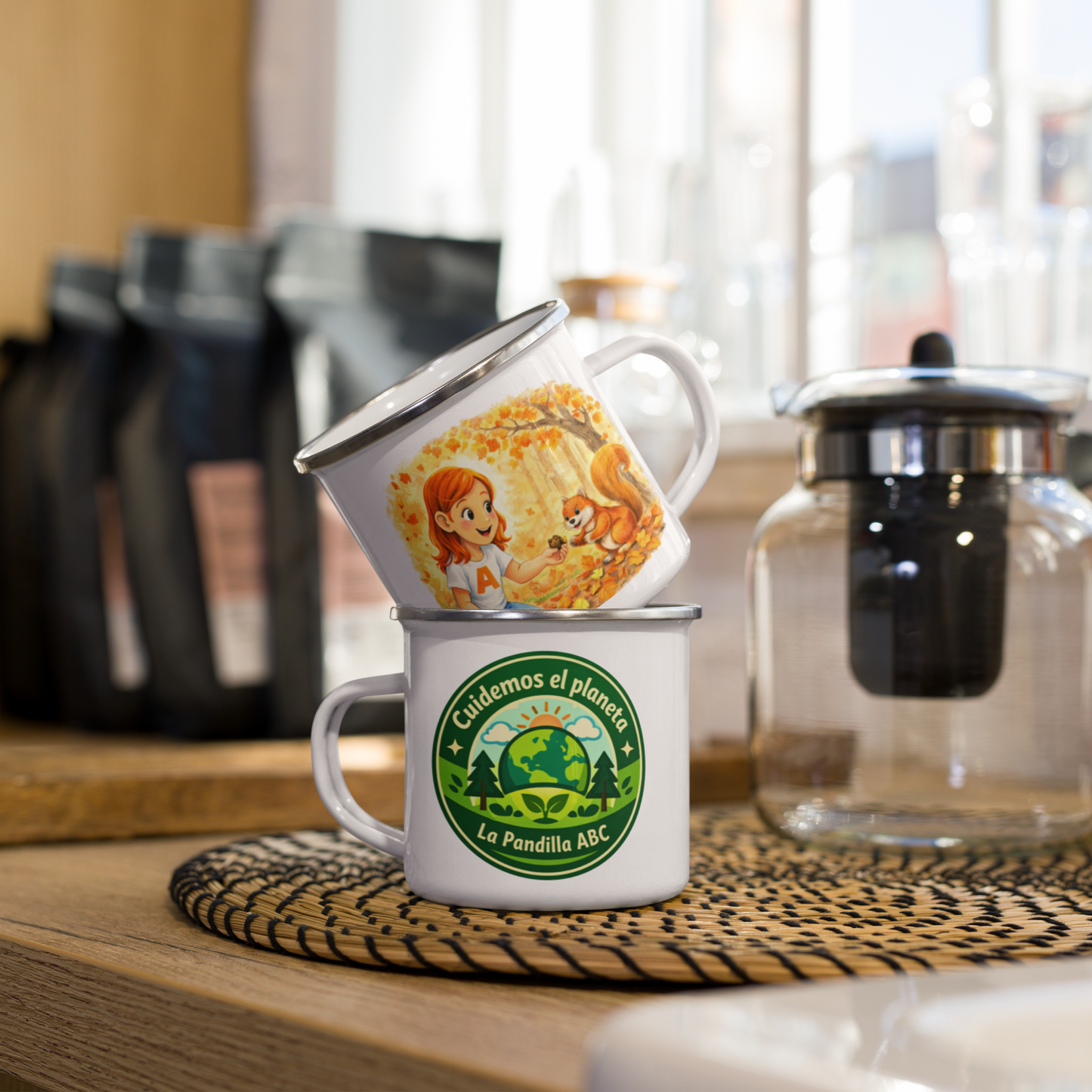 Taza esmaltada La Pandilla ABC – Pequeños Guardianes del Futuro /A