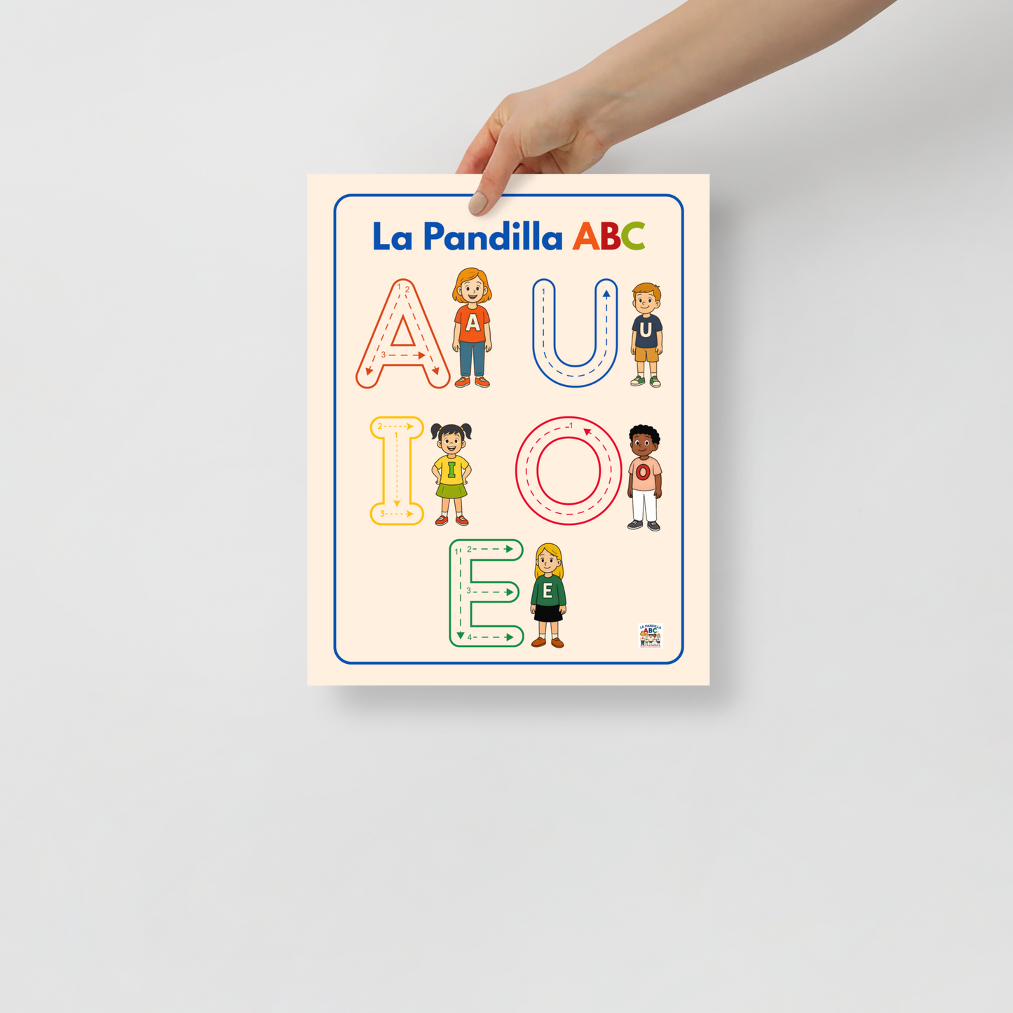 Póster Educativo: Aprende el Trazo de las Vocales