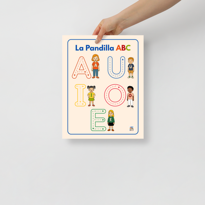 Póster Educativo: Aprende el Trazo de las Vocales