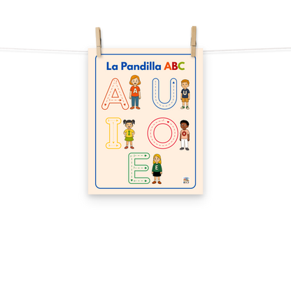 Póster Educativo: Aprende el Trazo de las Vocales