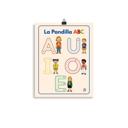 Póster Educativo: Aprende el Trazo de las Vocales