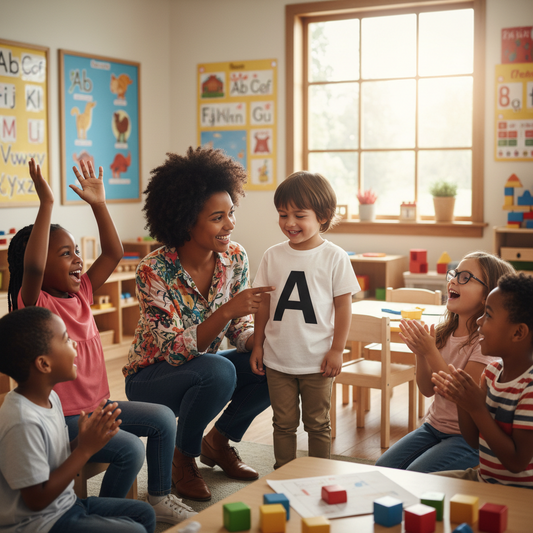 Camiseta infantil educativa Aprende leyendo A