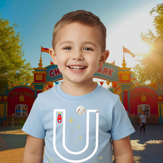 Camiseta infantil educativa bebé Crece con La Pandilla ABC-U