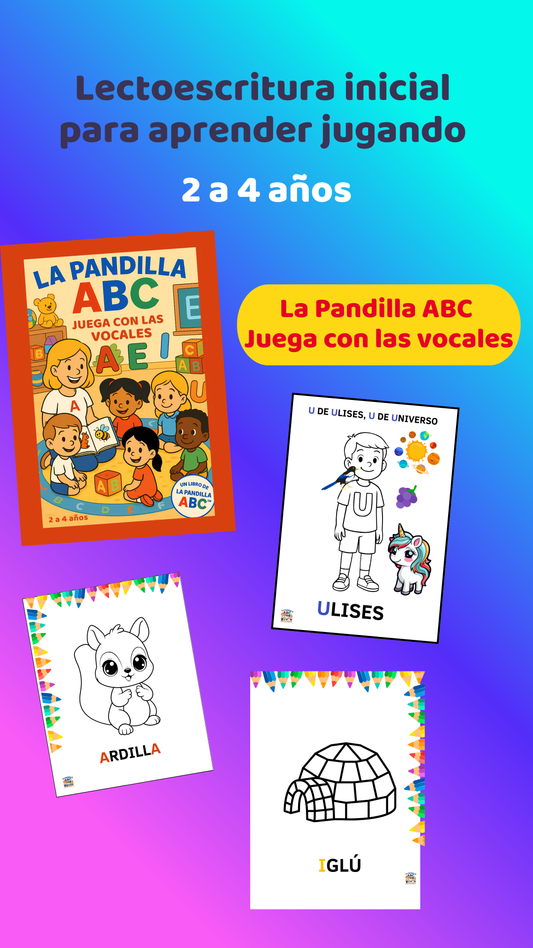 Libro infantil La Pandilla ABC Juega con las vocales